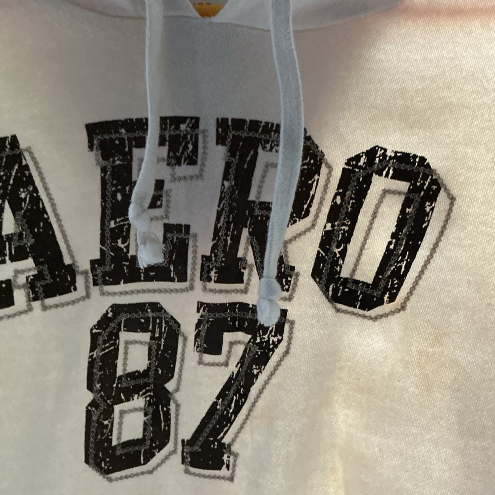 Aeropostale White Hoodie Sweater for Men - Picture 2 of 4